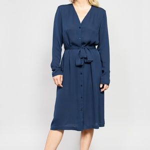 Silk Chiffon Robe Shirtdress